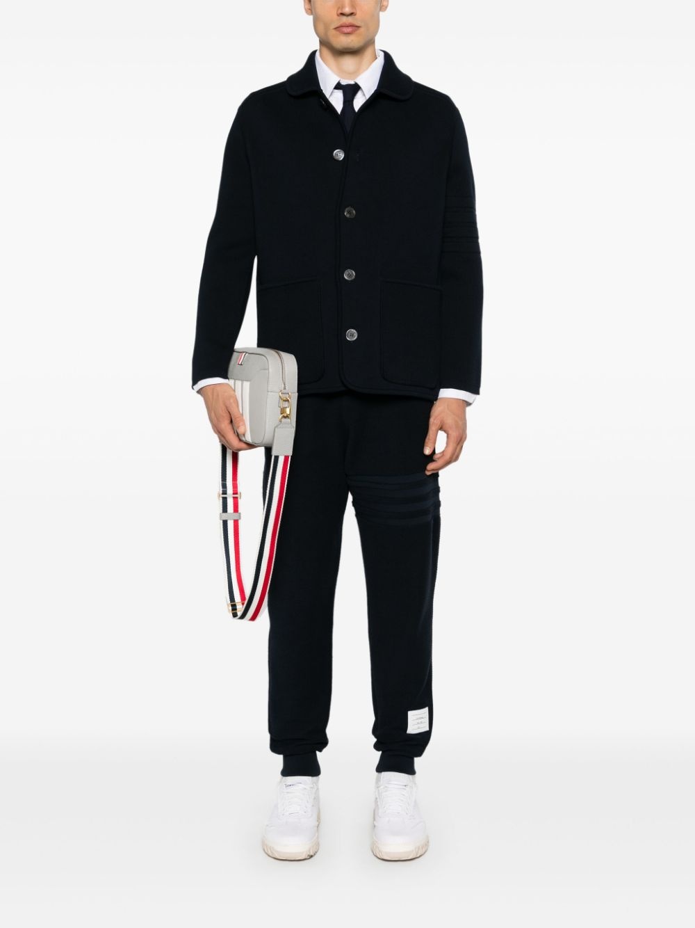 4-Bar stripe cotton track pants - 2