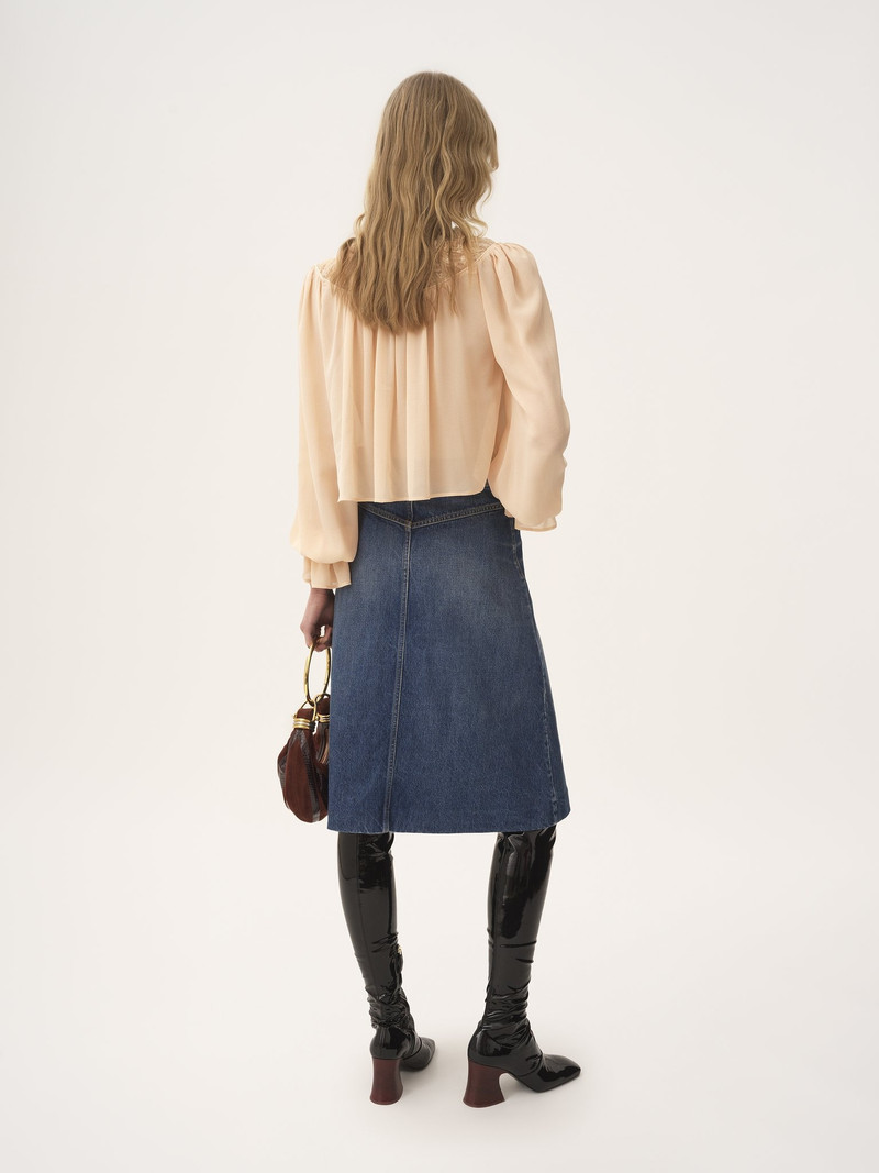 KNEE-LENGTH SKIRT IN DENIM 6