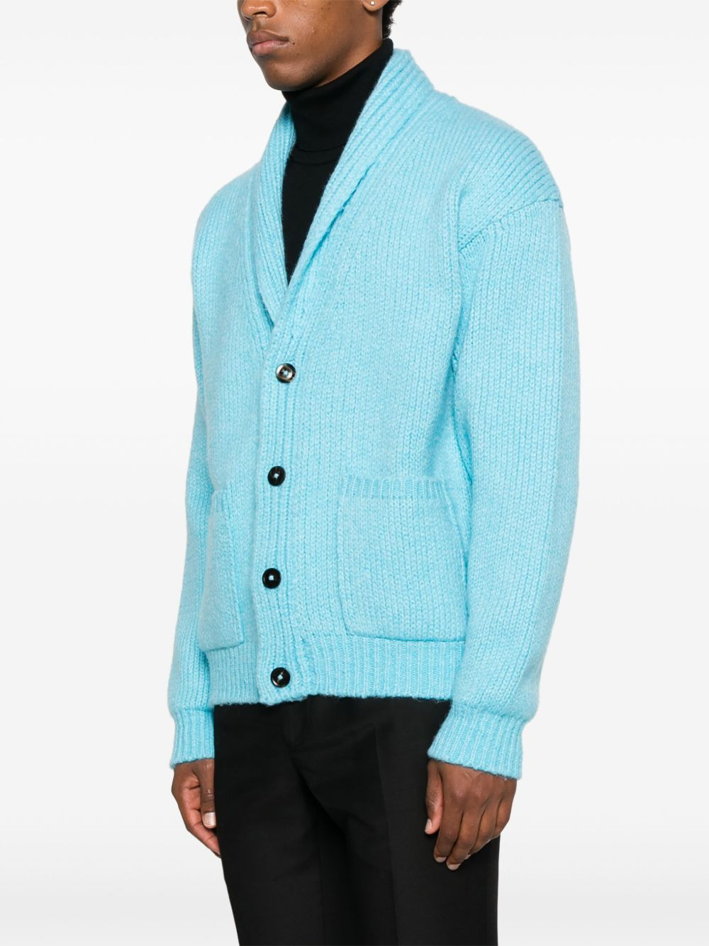 shawl-collar cardigan - 3