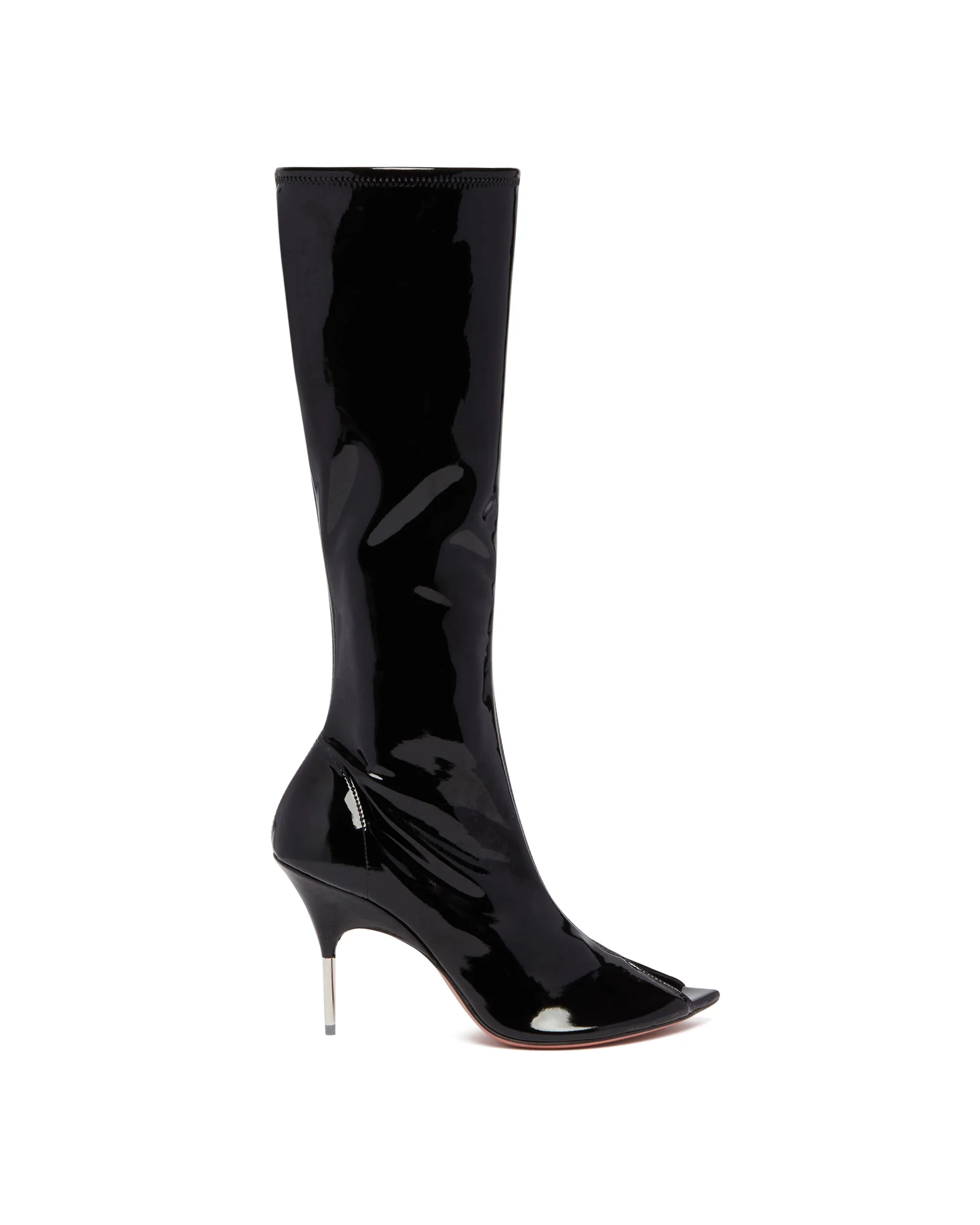 Black Bruna 95 Stretch Latex Boots - 1