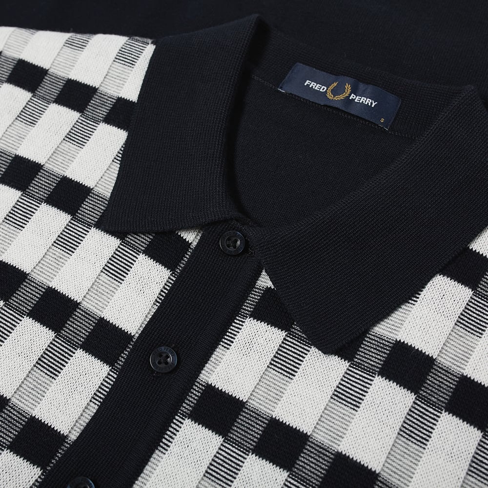 Fred Perry Abstract Check Knitted Shirt - 3