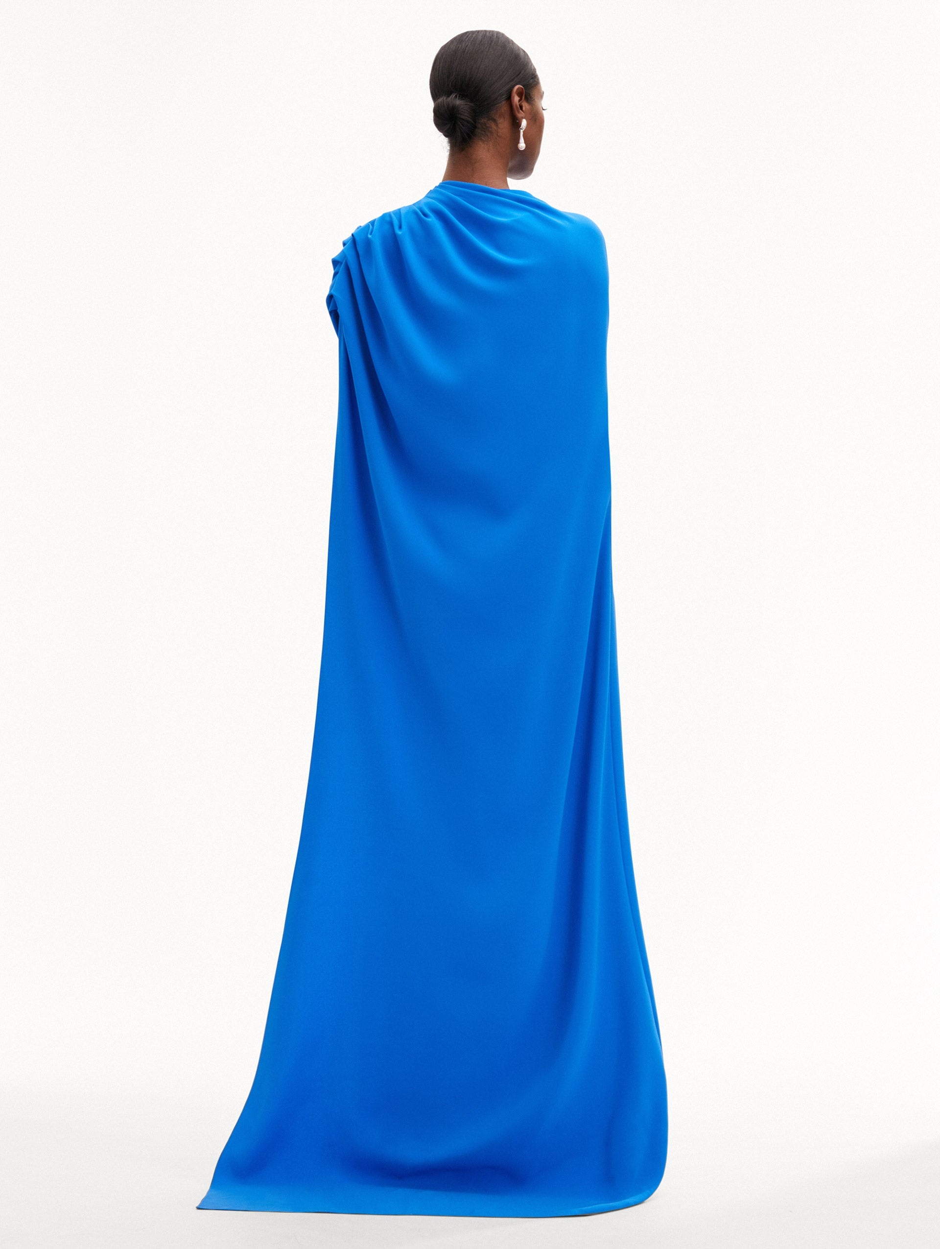 DRAPED-DETAIL GEORGETTE CAFTAN - 3