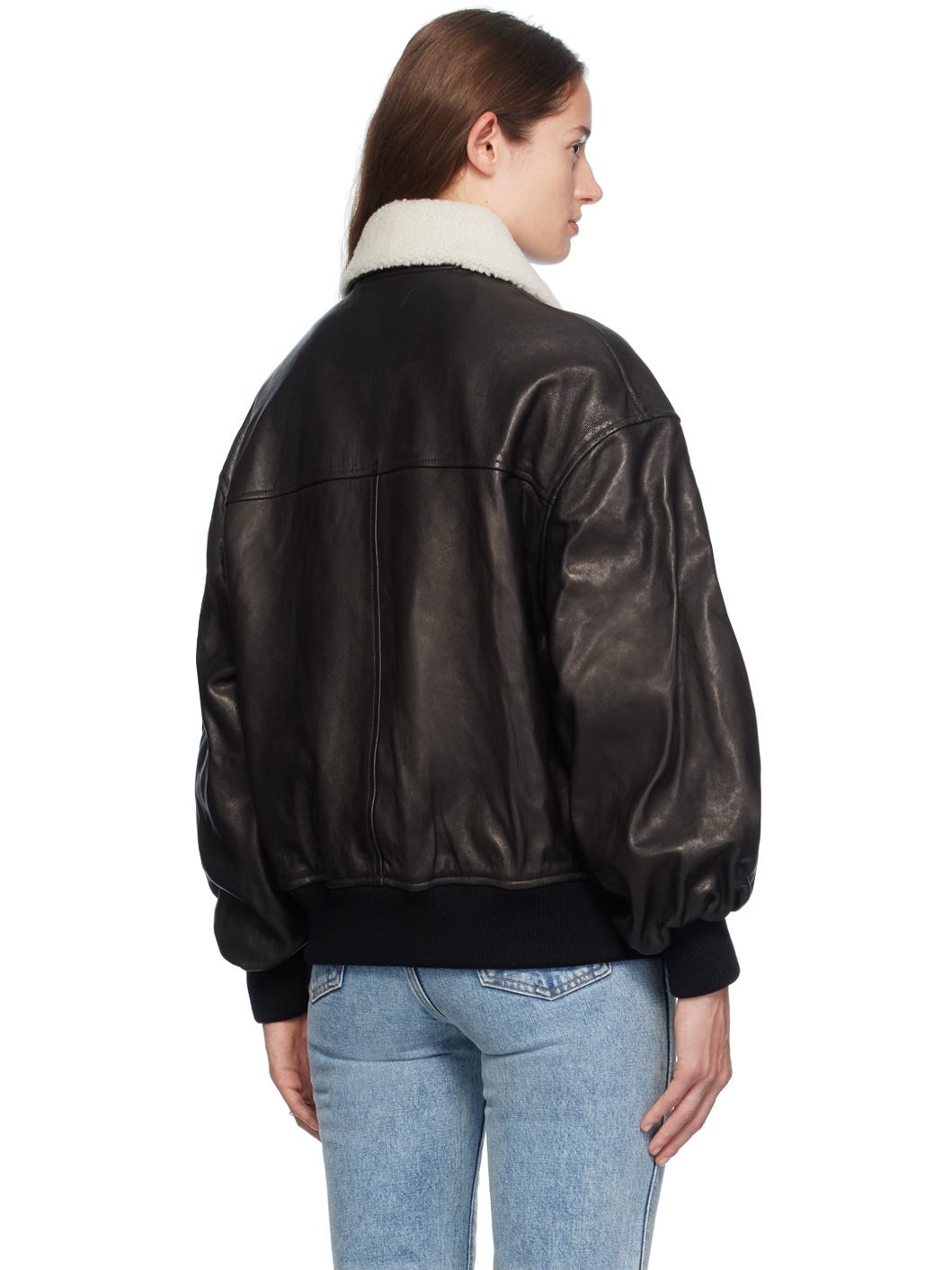 Black Shellar Leather Jacket - 3