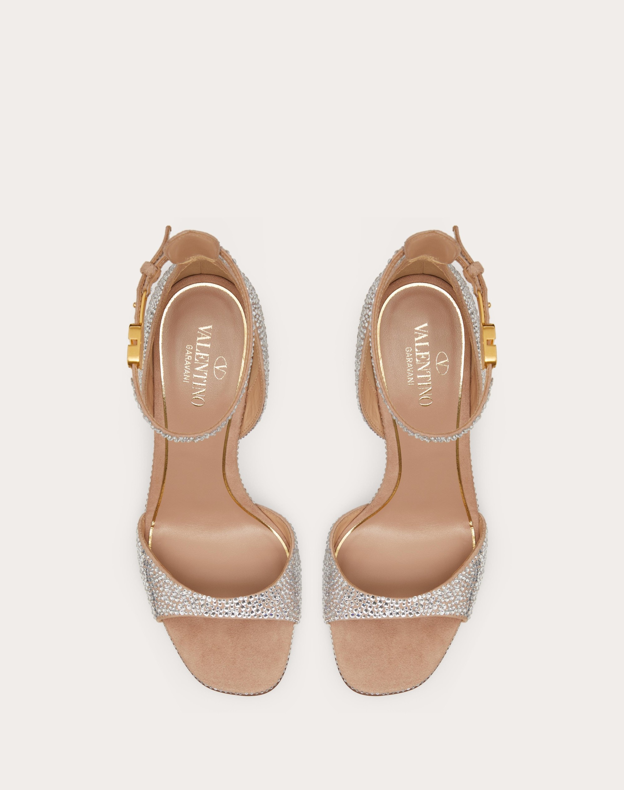【VALENTINO】クリスタル付き TAN-GO バレリーナ Valentino VALENTINO GARAVANI TAN-GO SANDAL WITH CRYSTALS
