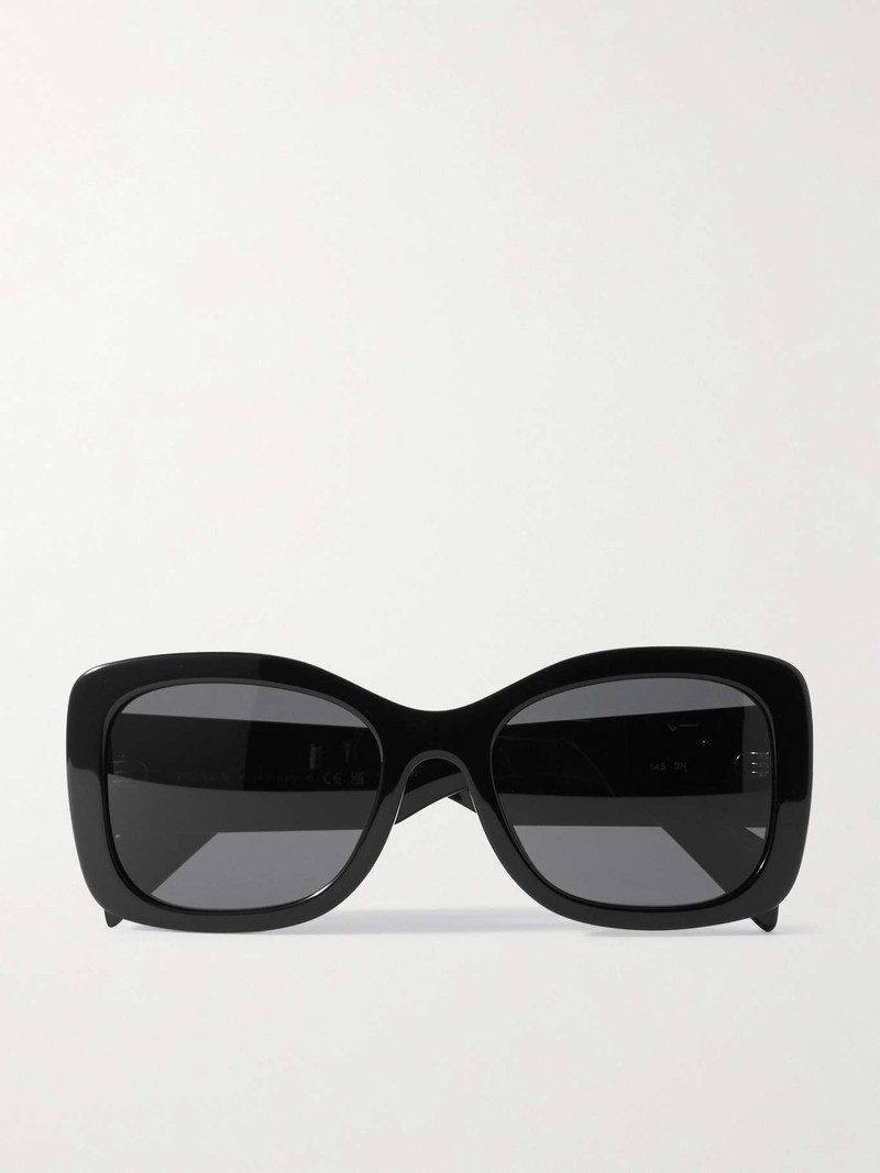Oversized square-frame acetate sunglasses - 1
