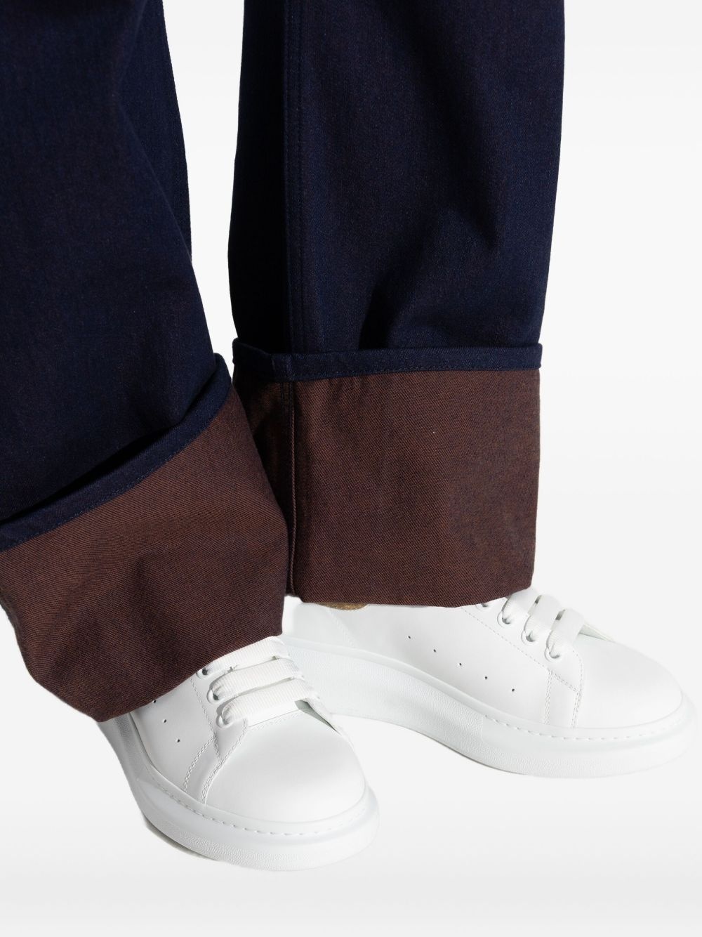 snakeskin-embellished sneakers - 5