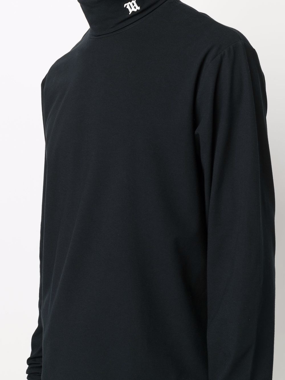 embroidered-logo roll-neck top - 5