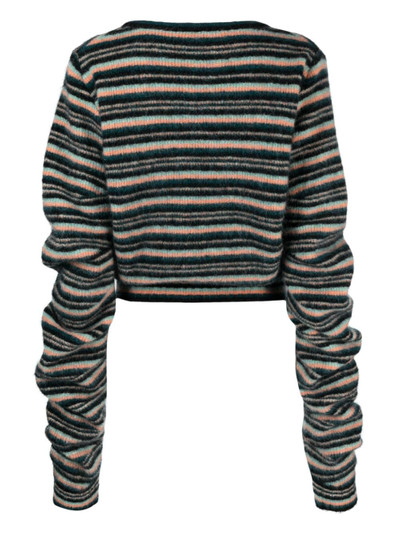Kiko Kostadinov round-neck striped knitted top outlook