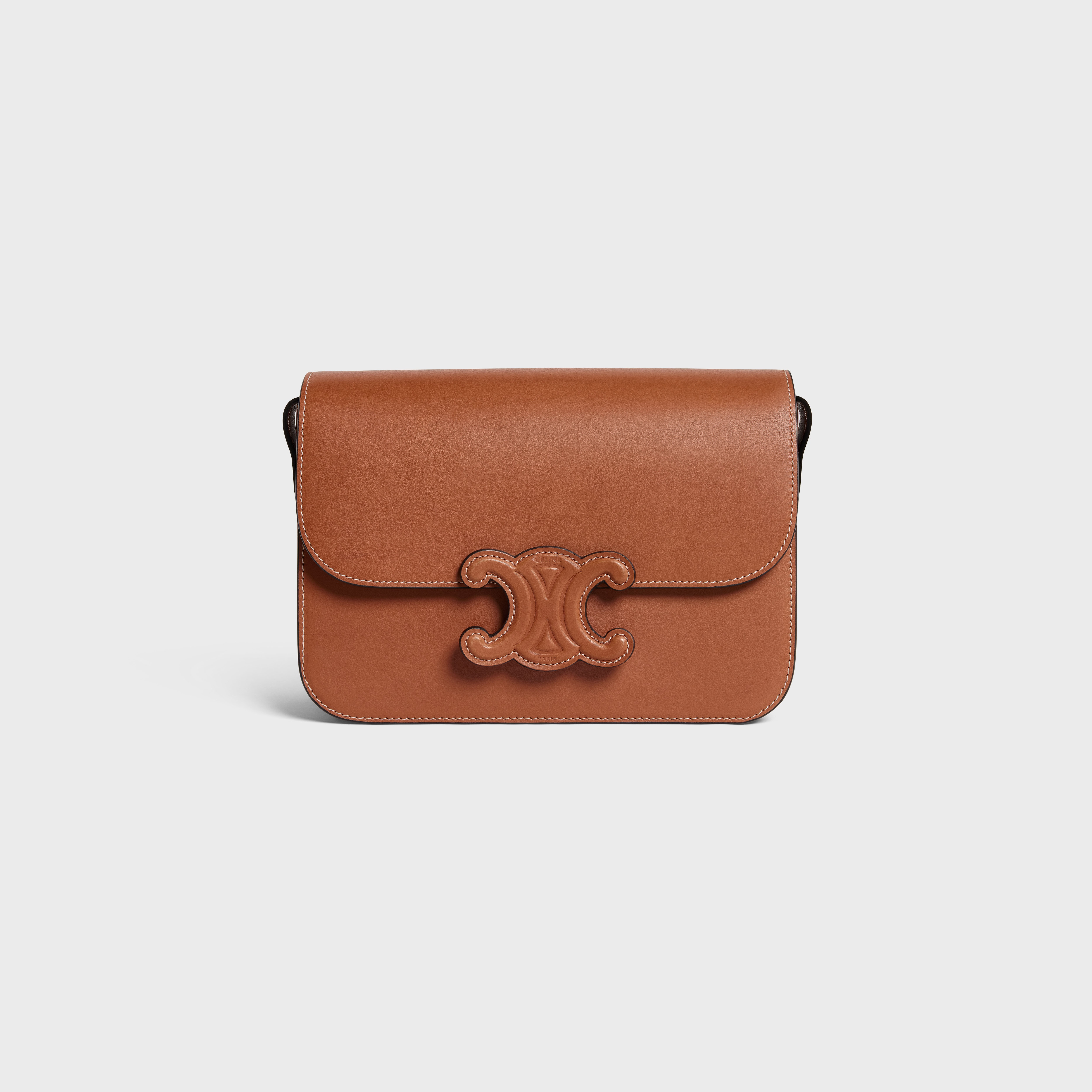 MEDIUM CUIR TRIOMPHE BAG in natural calfskin - 1