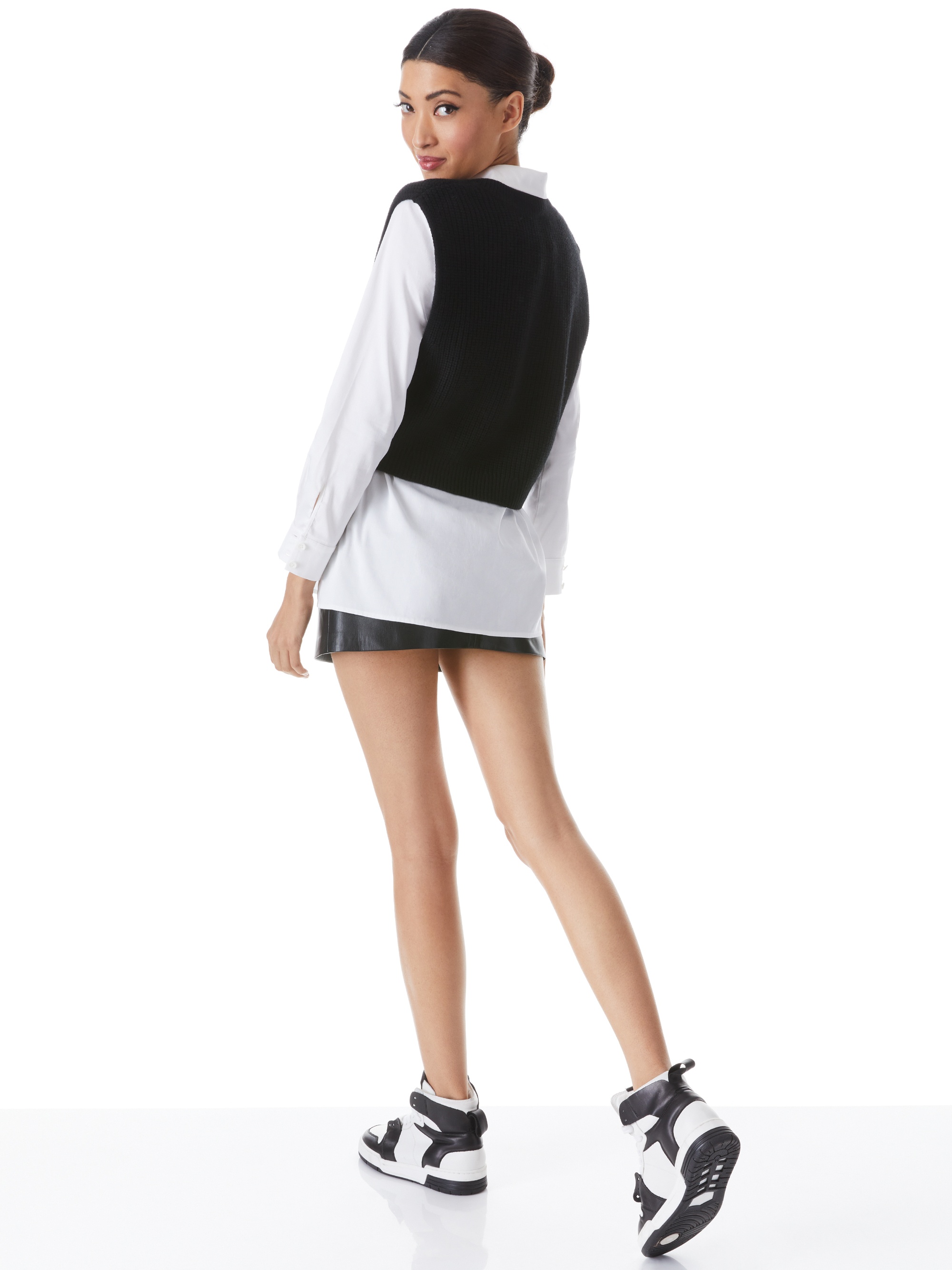 ORLY SWEATER VEST COMBINATION TOP - 3