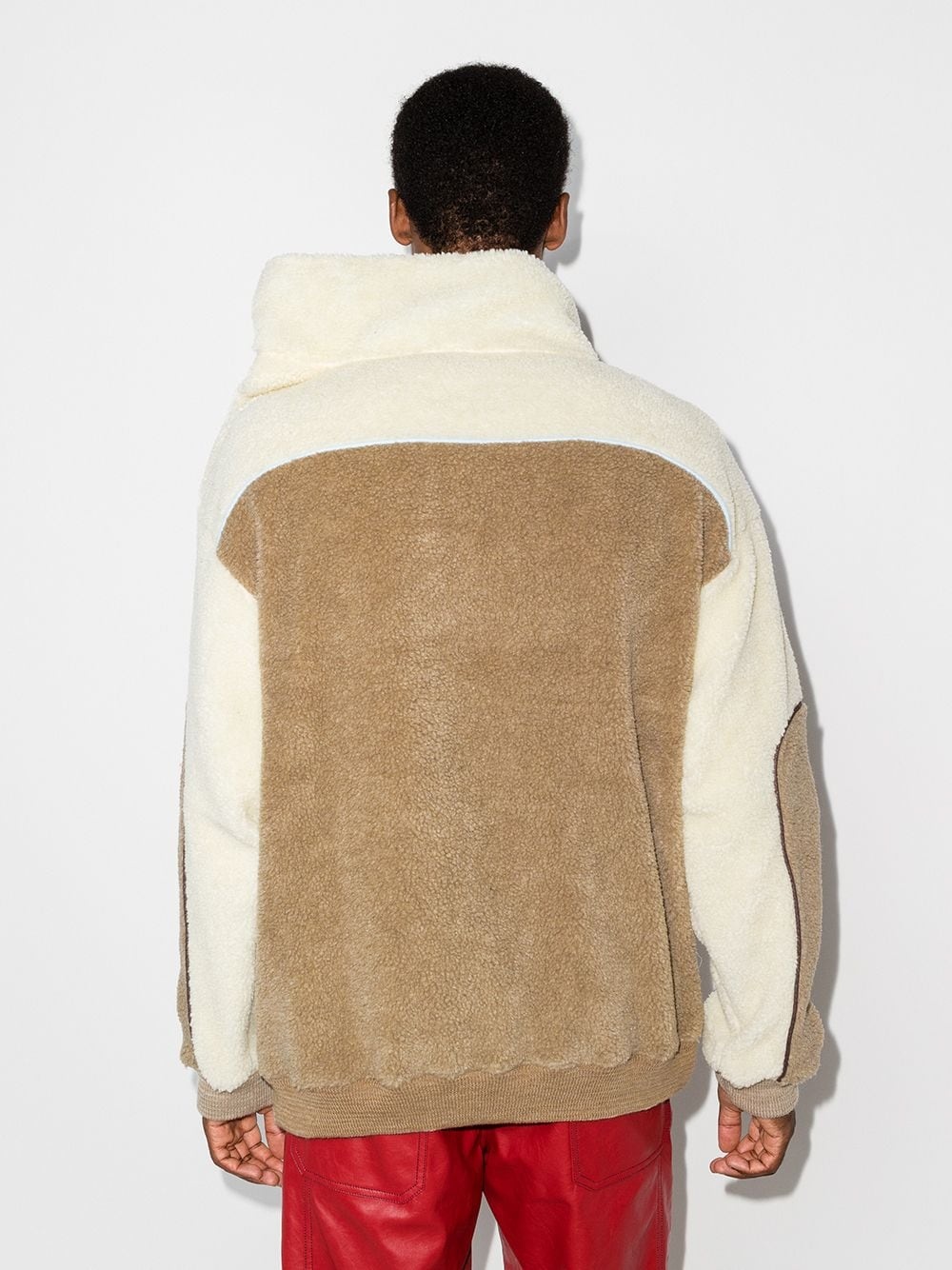 clip-shoulder fleece hoodie - 3