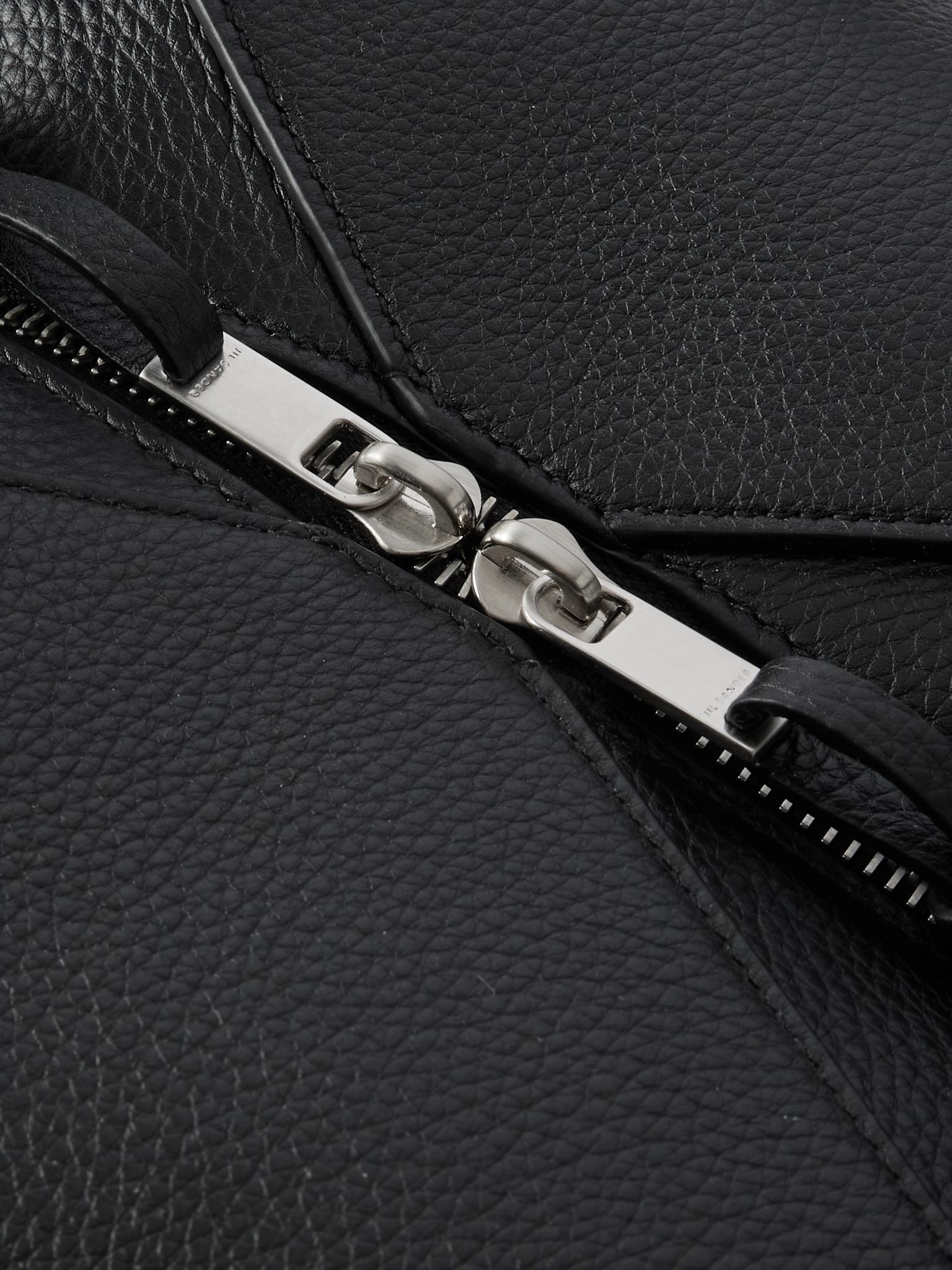 Nelson Large Full-Grain Leather Weekend Bag Black - 4