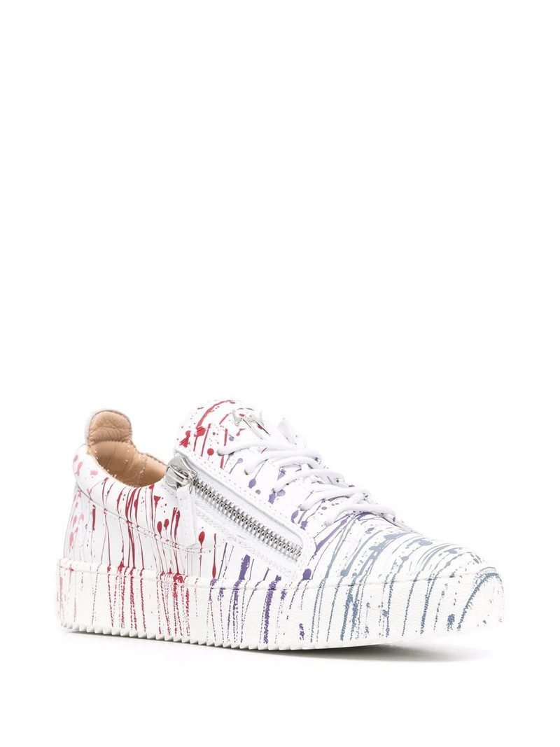 Giuseppe Zanotti Frankie paint-splatter sneakers outlook