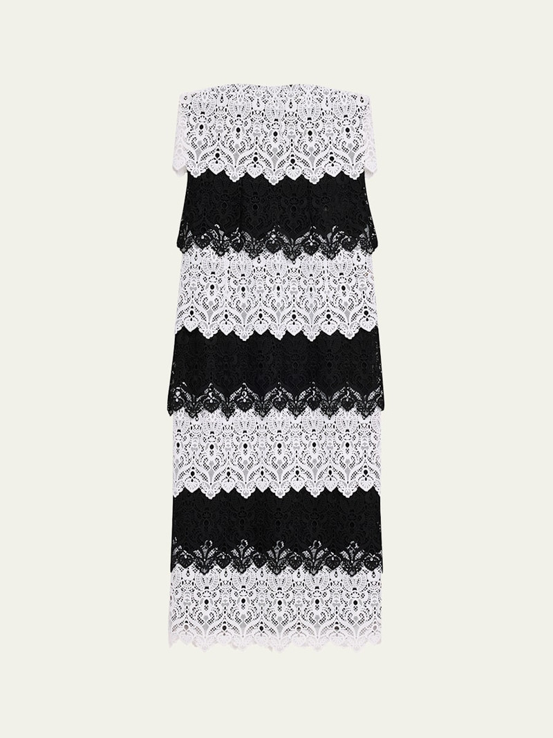 Lace-Trim Strapless Maxi Dress 1