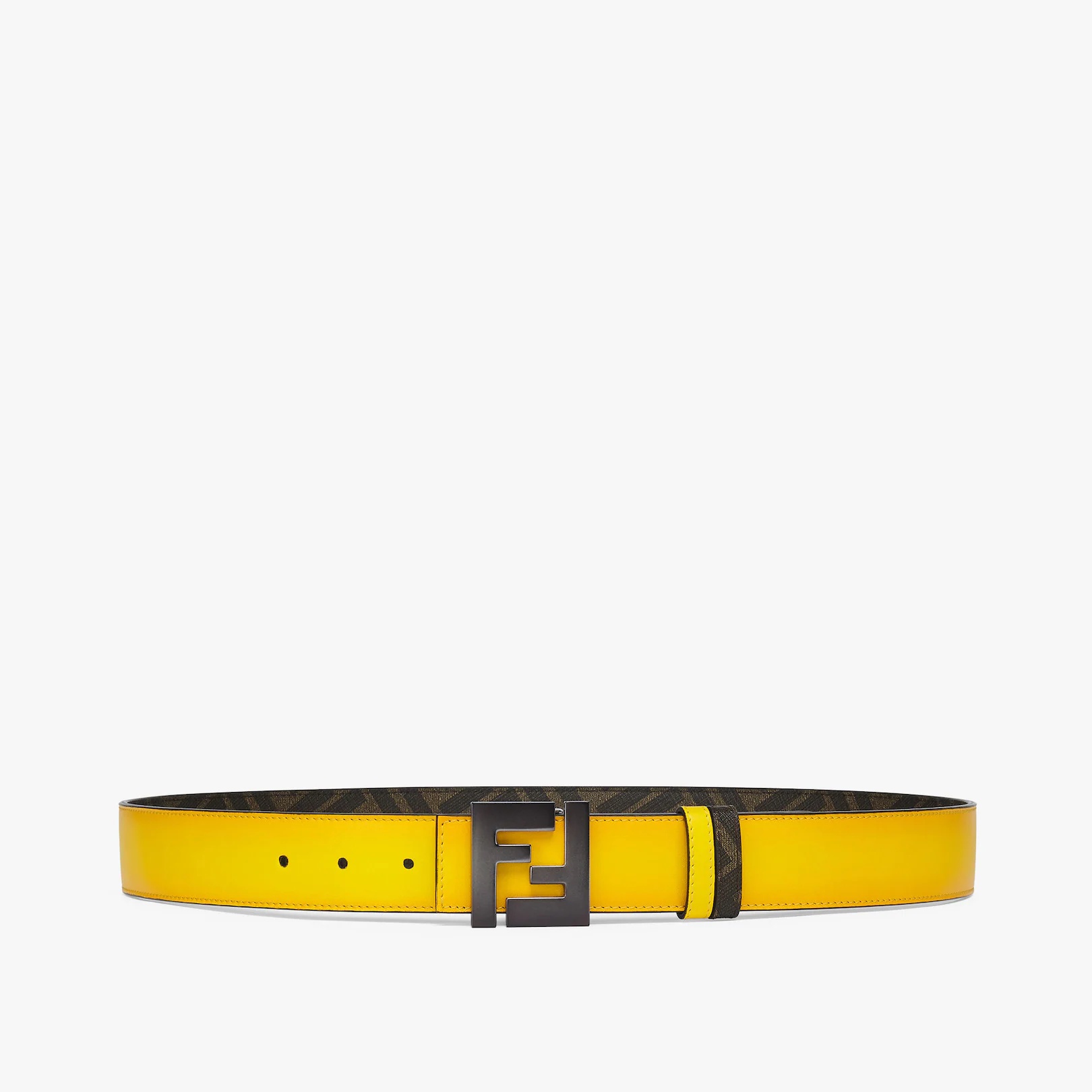 Yellow leather belt - 1