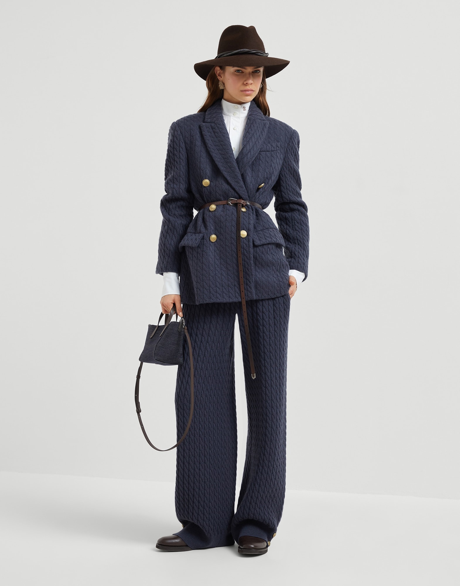 Cashmere cable knit trousers - 4