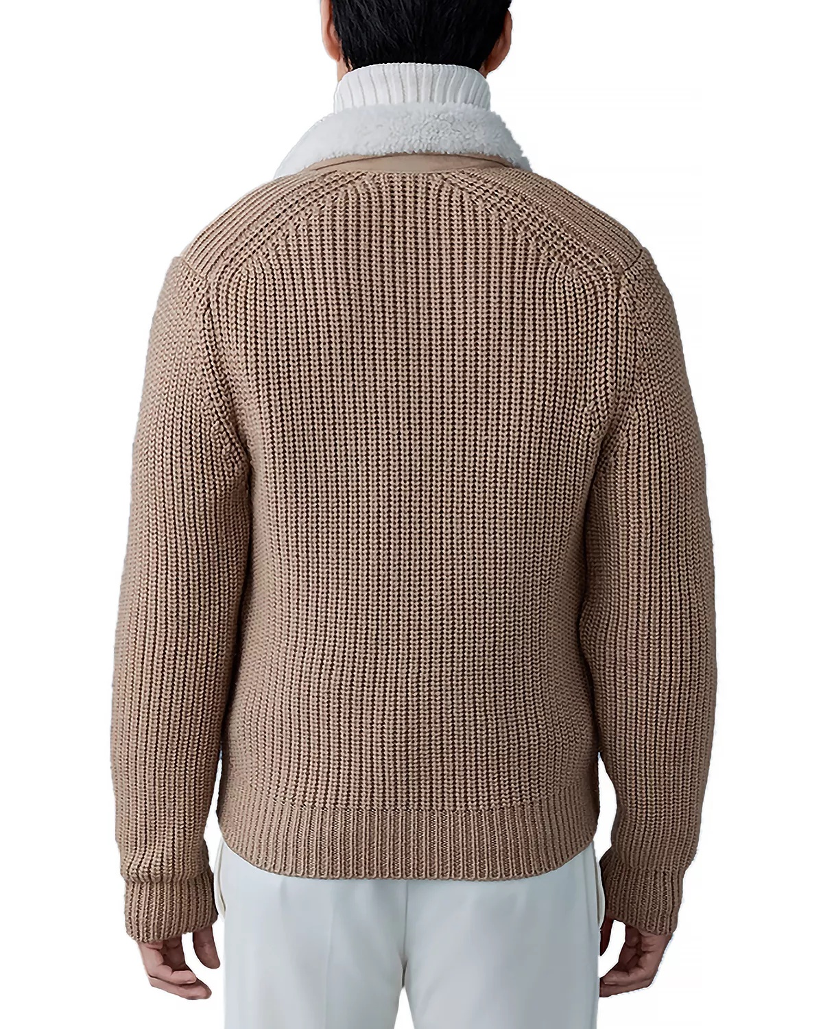 Mixed Media Zip Front Jacket - 5