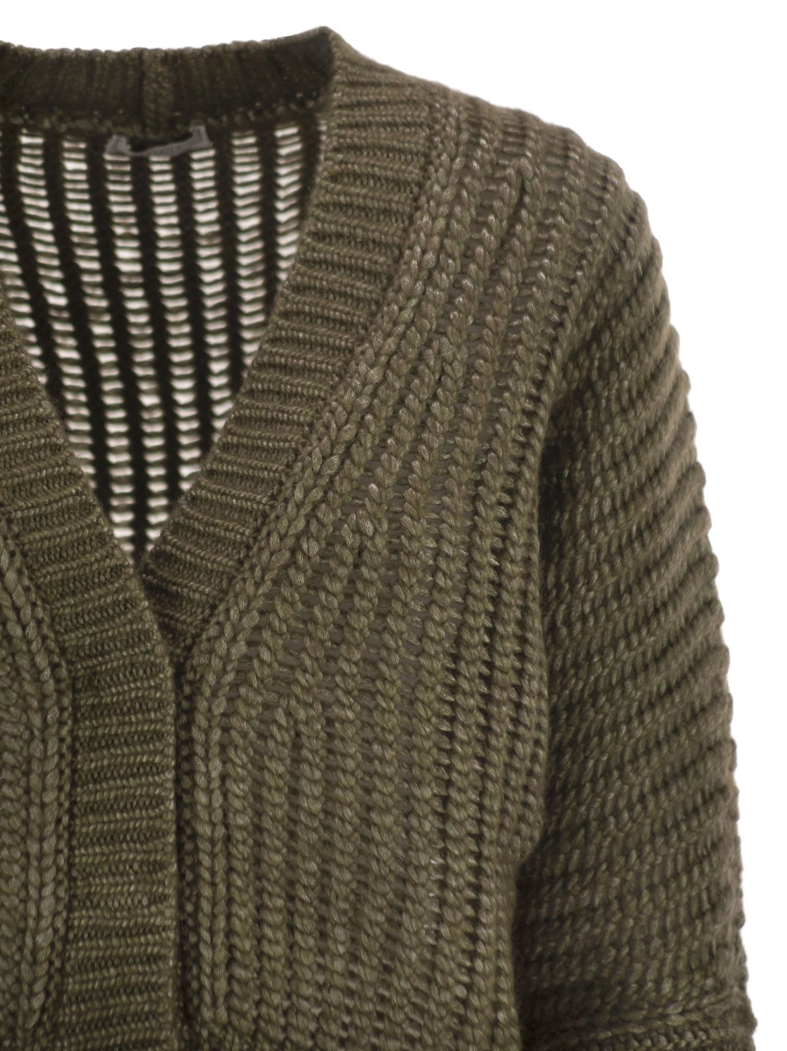 PESERICO - Peserico Women Wool And Alpaca Mesh Cardigan - 4
