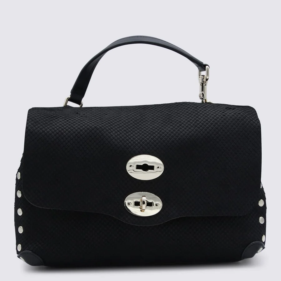 Zanellato Black Leather Postina S Top Handle Bag - 1