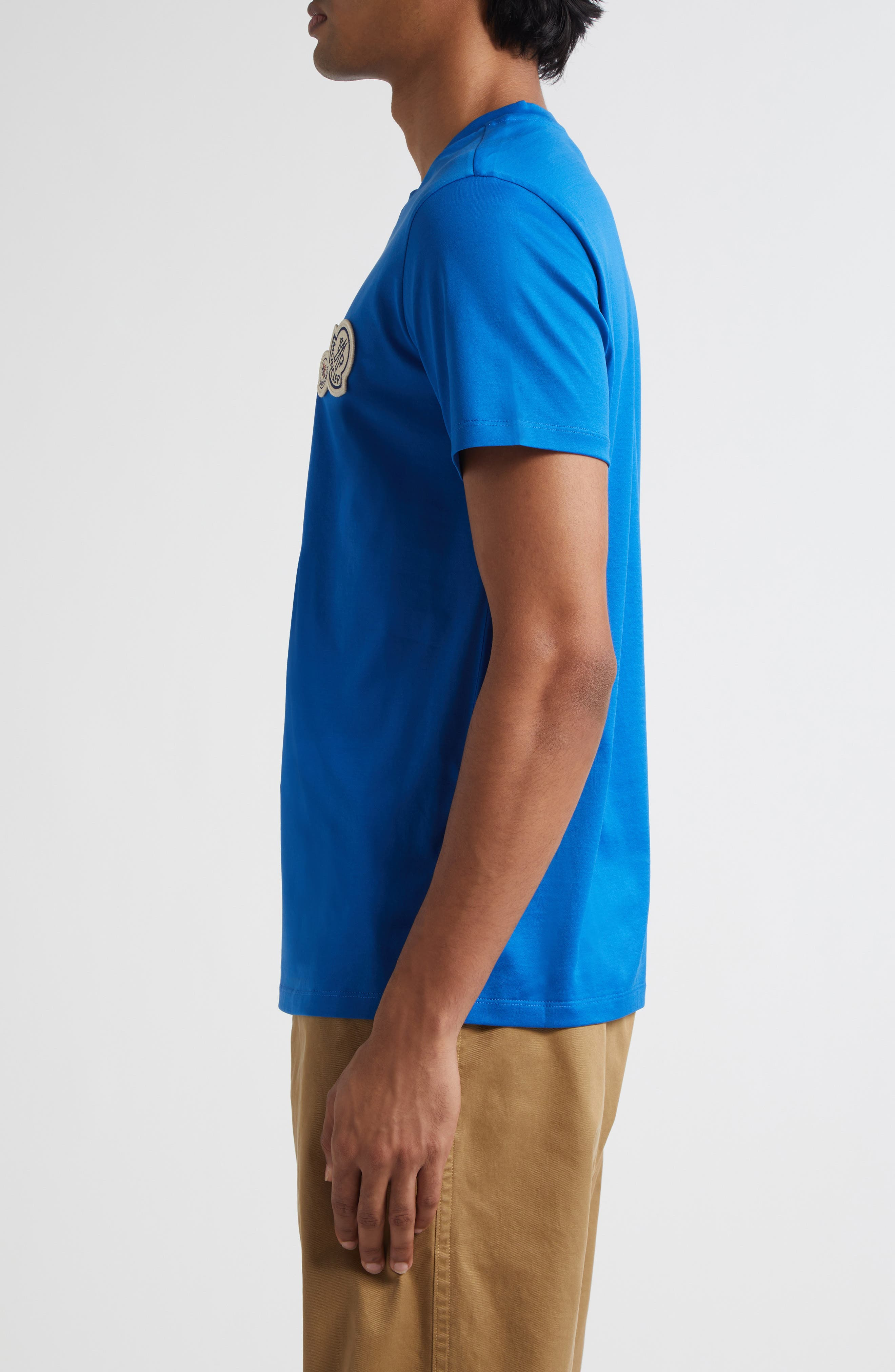 Moncler Logo Patch T-Shirt in Bluette at Nordstrom - 3