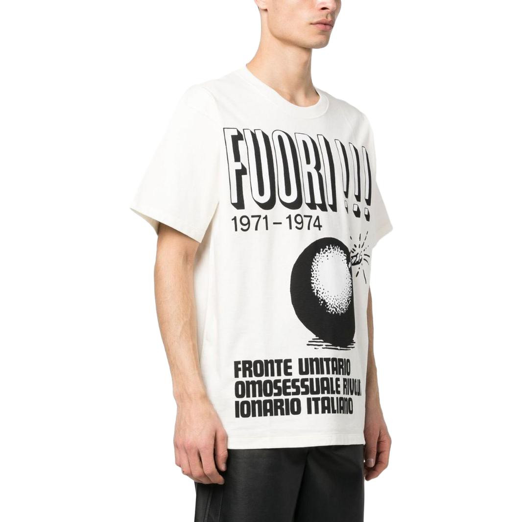 Gucci Cotton Jersey With Fuori!!! Print T-shirt 'White' 616036-XJFFO-9095 - 4