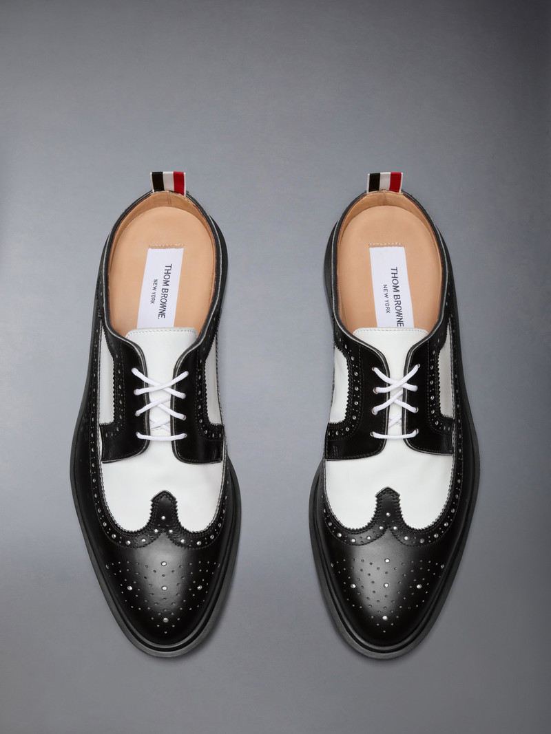BOX CALF RUBBER SOLE LONGWING BROGUE MULE 5