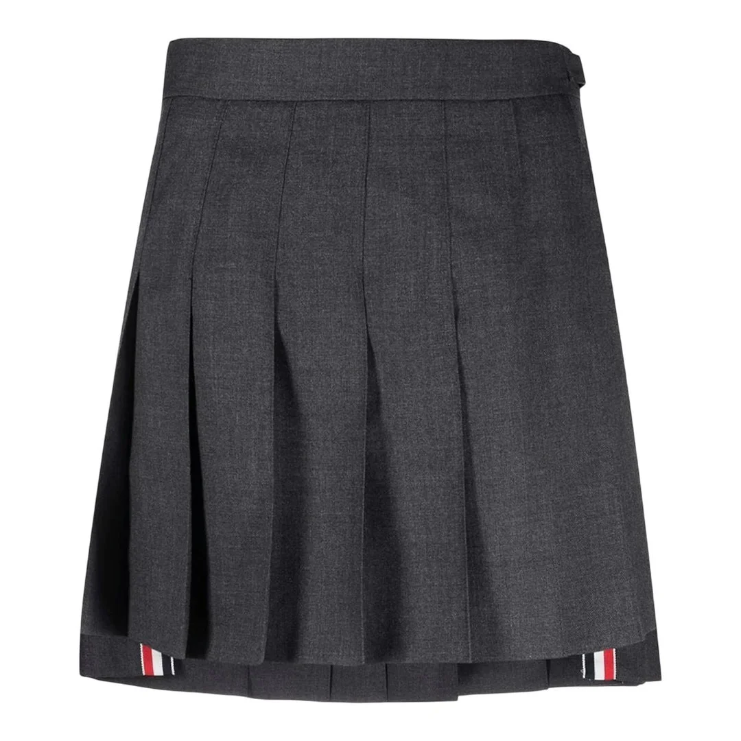 Mini Dropped Back Pleated Skirt - 1