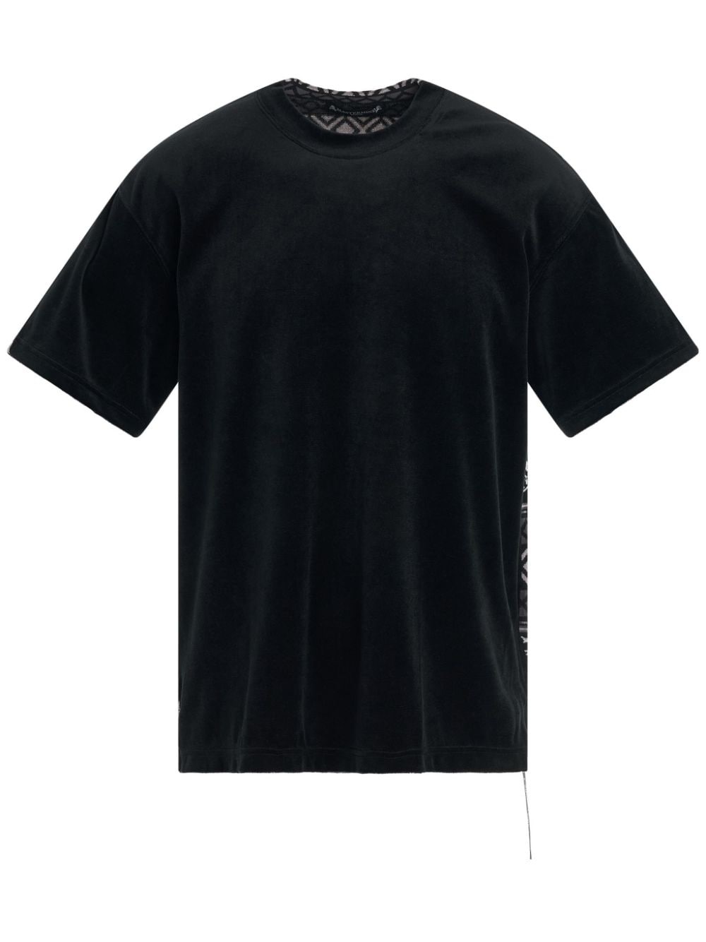 jacquard crew-neck T-shirt - 1