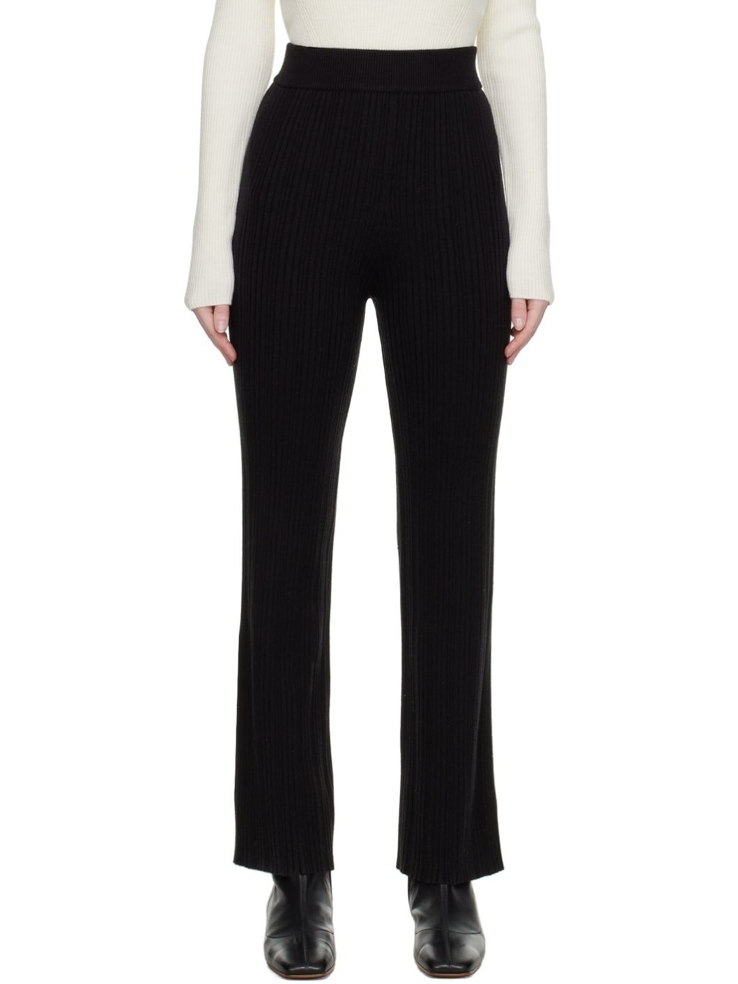 Black Flared Trousers - 1