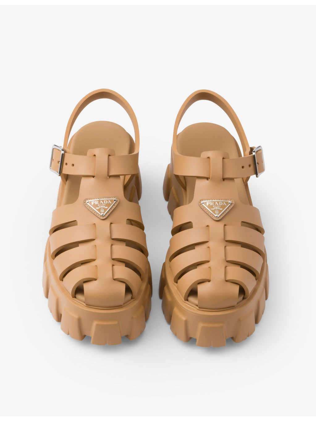 Monolith logo-plaque chunky-sole caged rubber sandals - 2