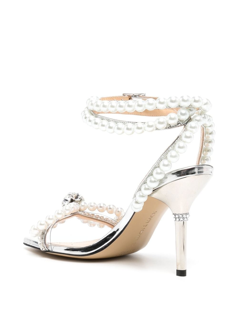 100mm pearl-embellished leather sandals - 3
