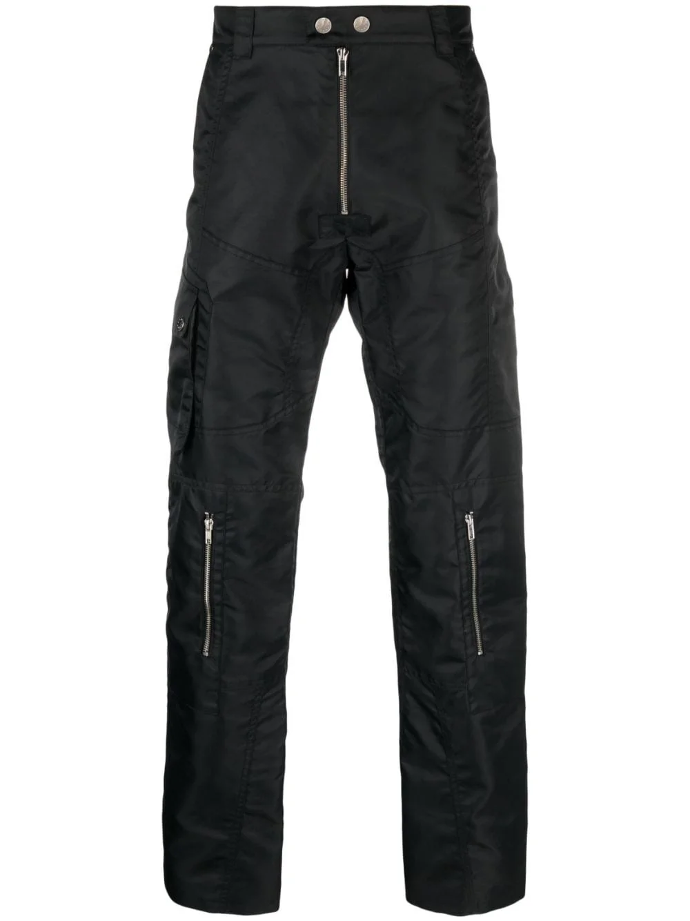 panelled biker trousers - 1