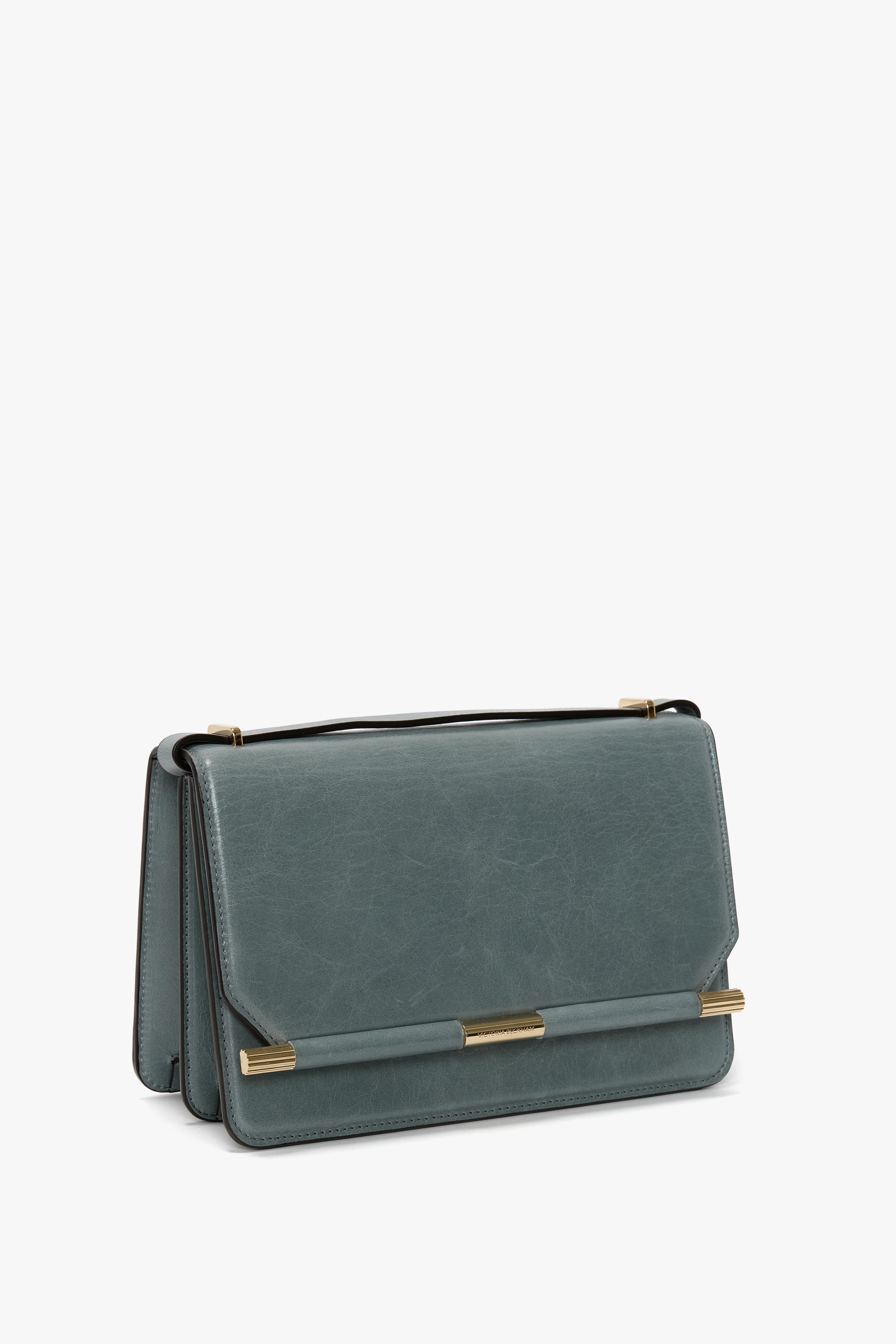 202 Crossbody Bag In Stone Grey Distressed Leather - 3
