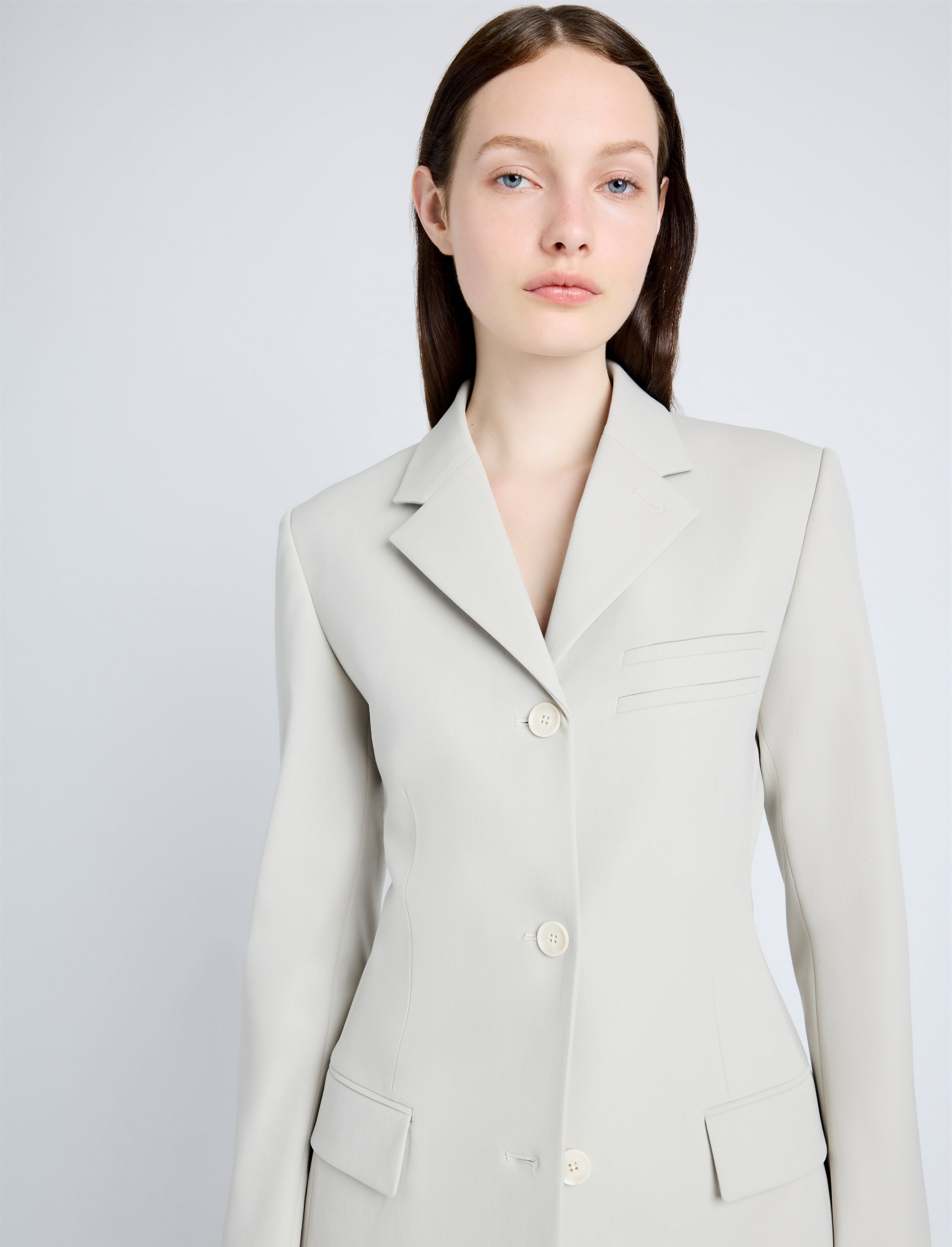 Lark Blazer in Wool Gabardine Suiting - 6