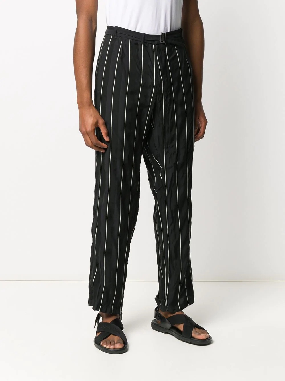 striped straight-leg trousers - 3