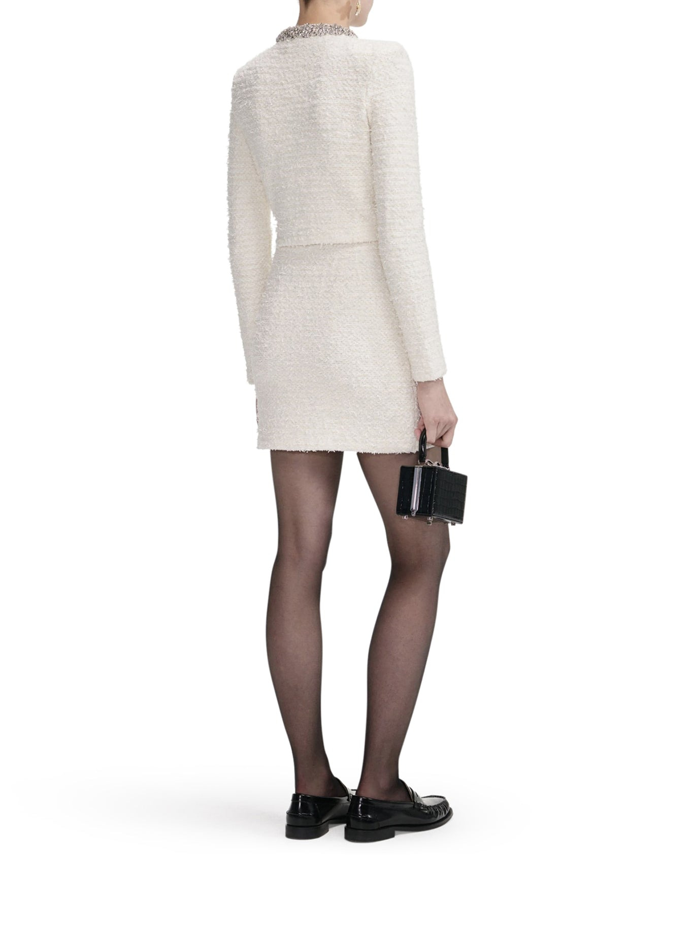 TEXTURED KNIT MINI SKIRT - 4