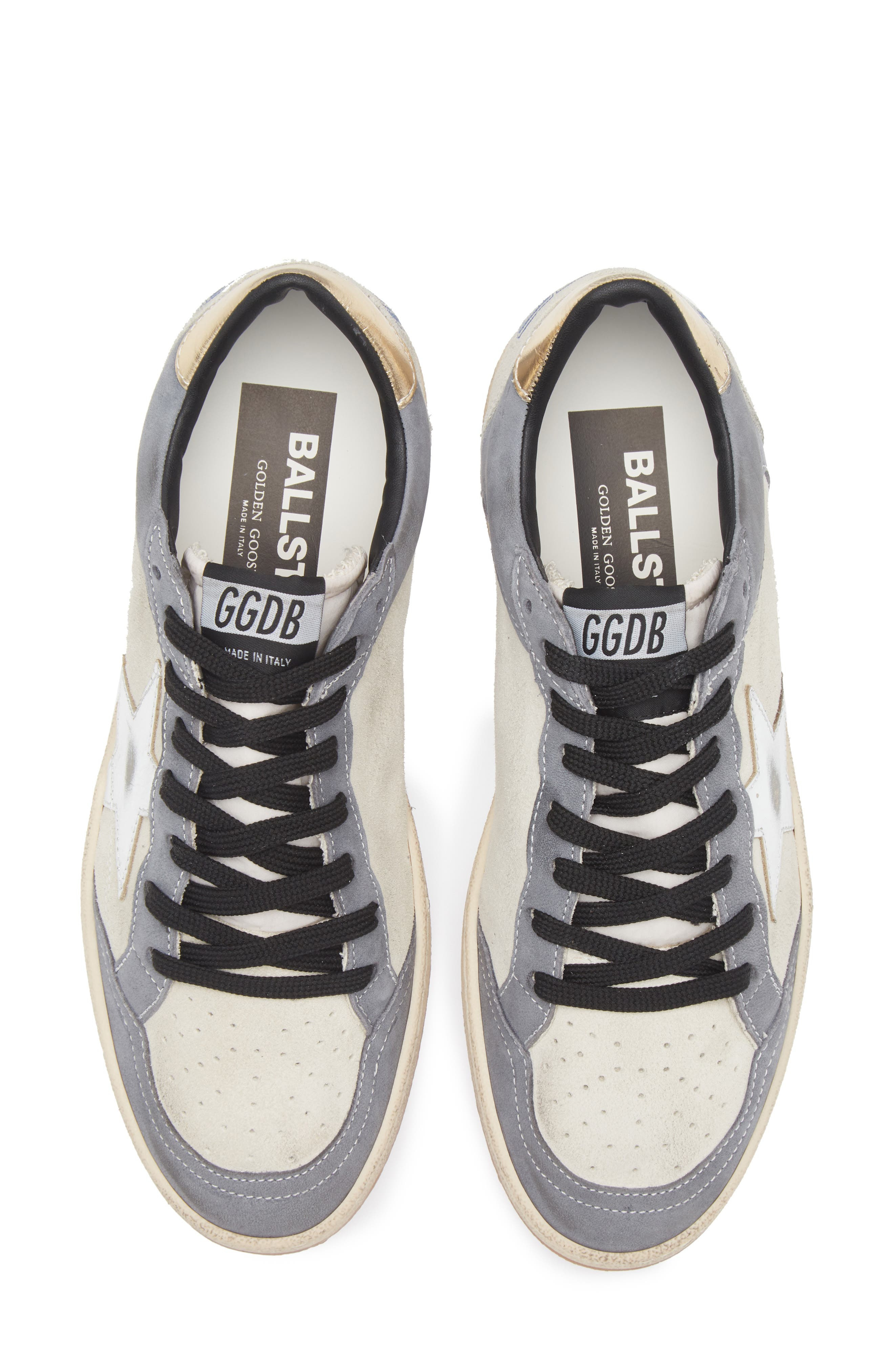 Golden Goose Ball Star Sneaker in Grey/Denim/Silver/Gold at Nordstrom - 5