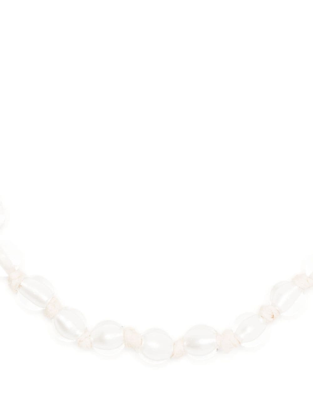 crepe de chine beaded necklace - 1