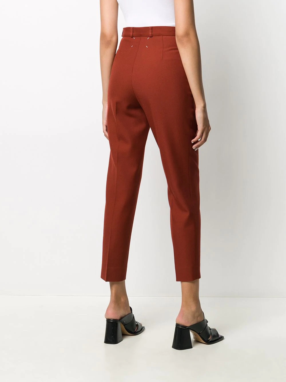 cropped slim-leg trousers - 4