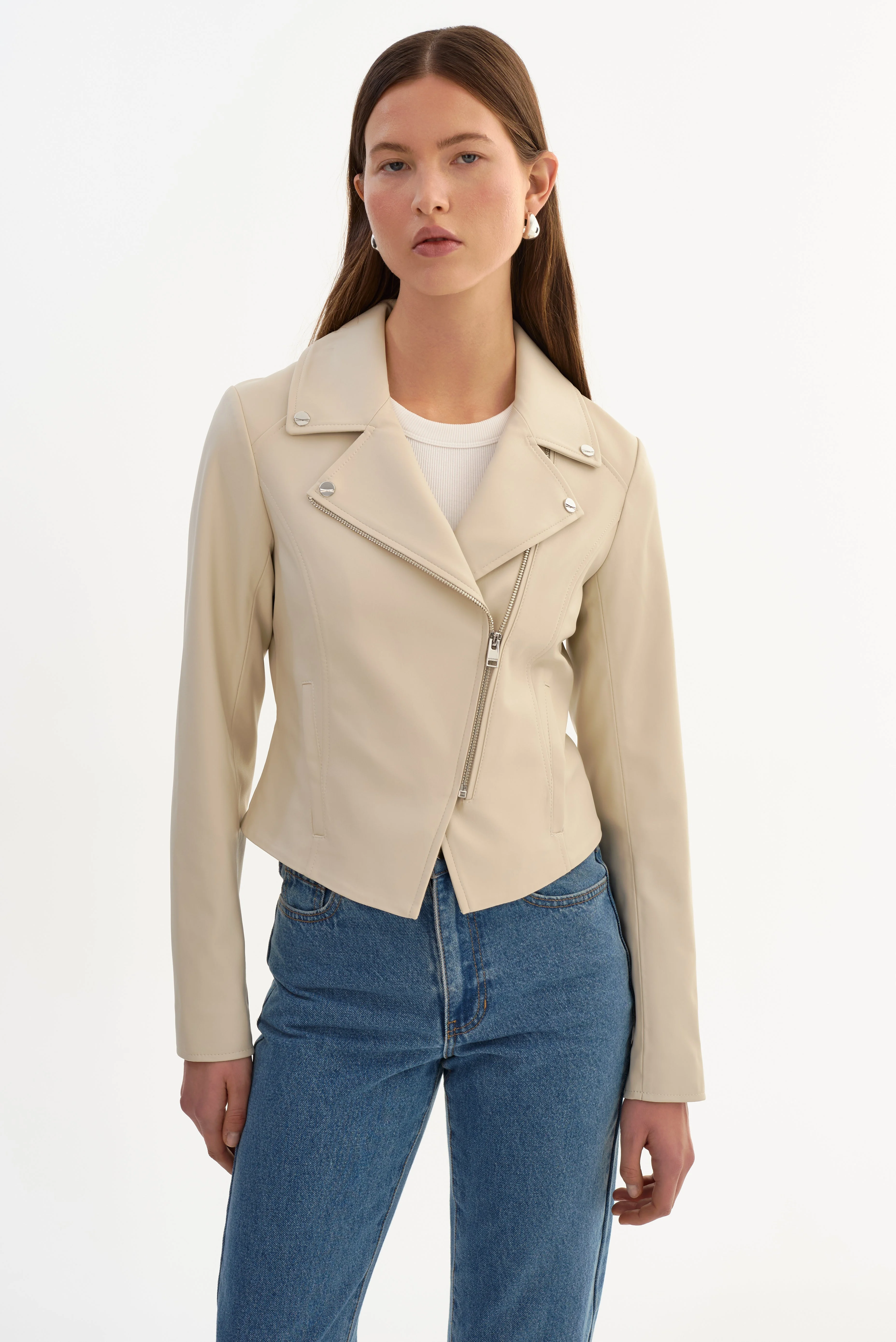 PASCALE | Fitted Faux Leather Jacket - 1