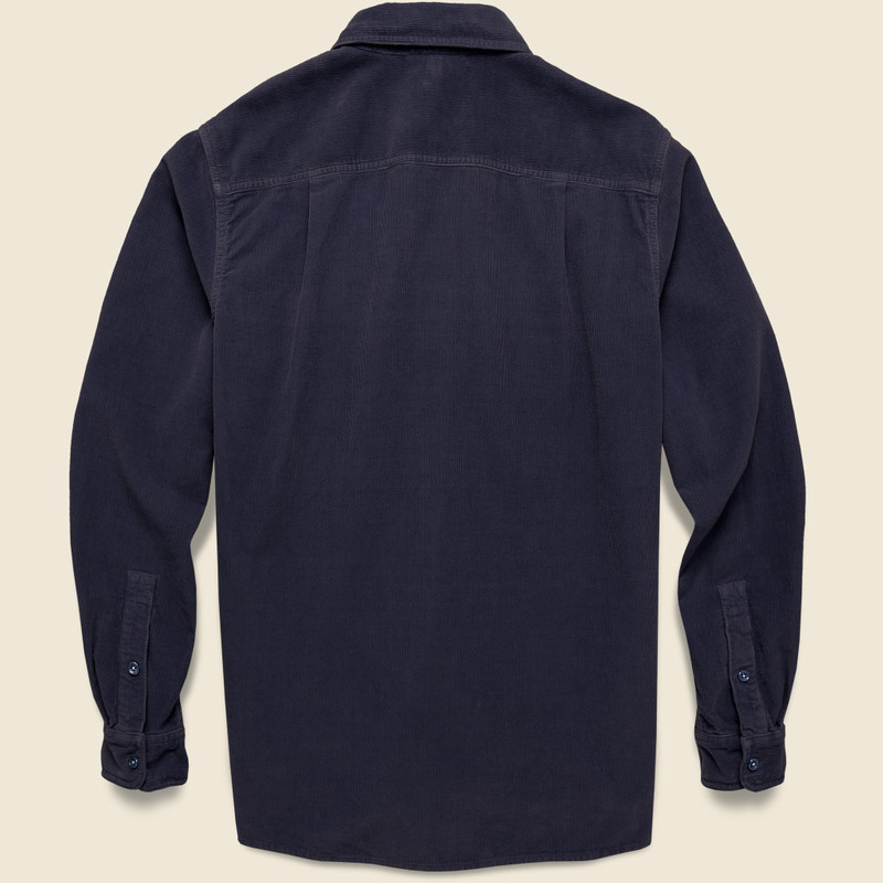 ALEX MILL Popover Cord Shirt - Navy outlook
