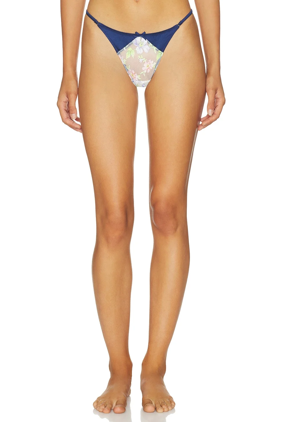 Delara Embroidered Thong - 1