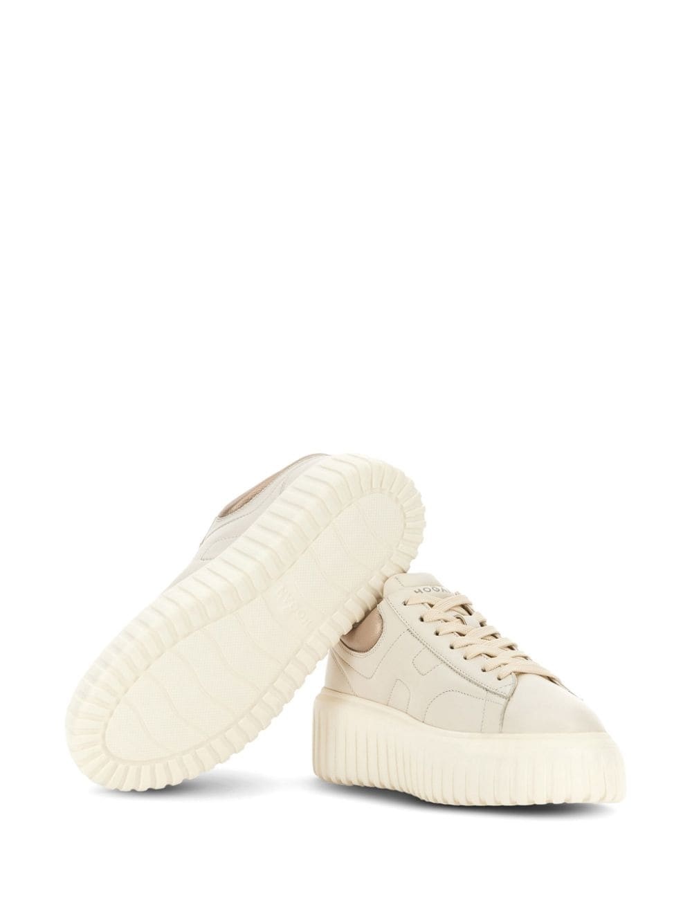 H-Stripes lace-up leather sneakers - 4