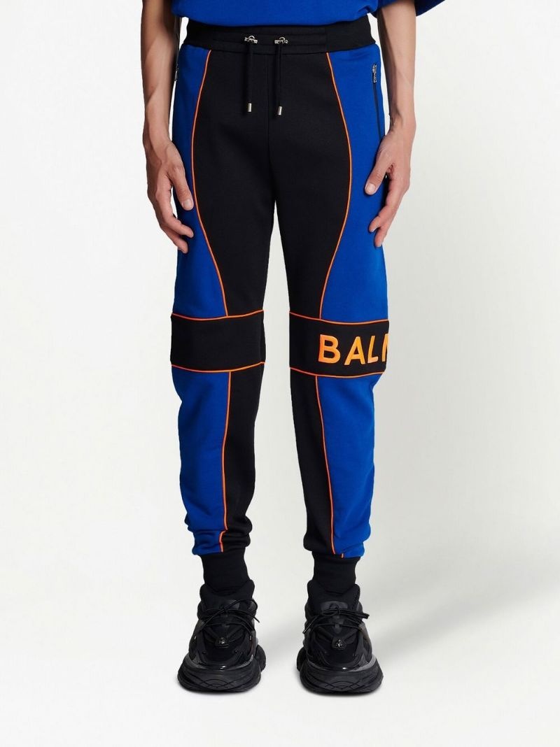 logo-print panelled joggers - 3