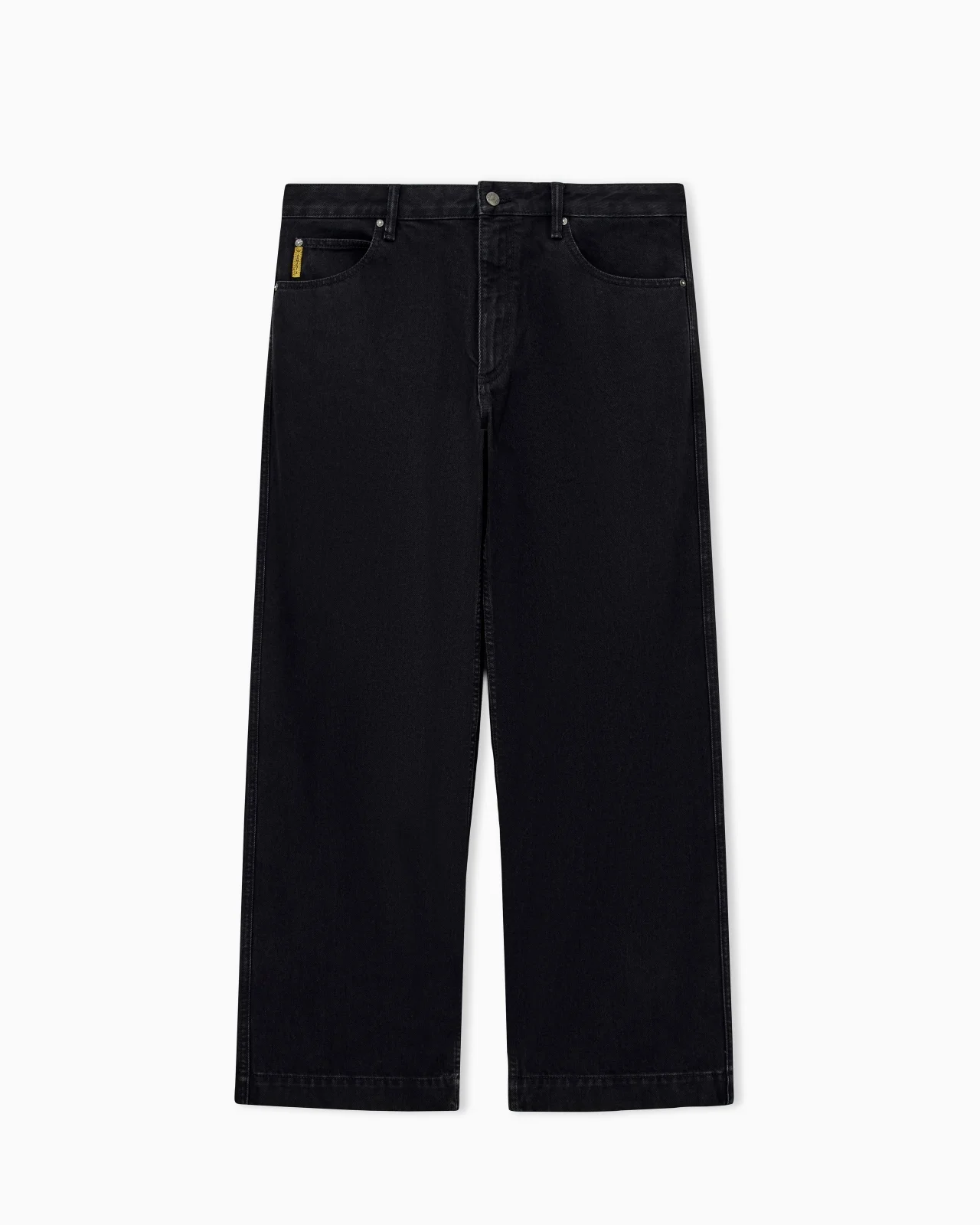 WIDE-LEG FIVE-POCKET JEANS IN LIGHT ENZYME WASH DENIM - 1