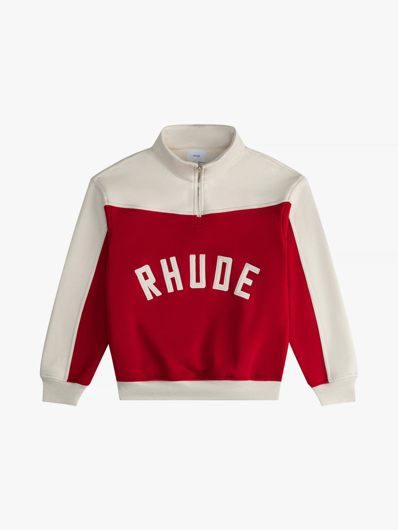RHUDE CONTRAST QUARTER-ZIP VARSITY - 1