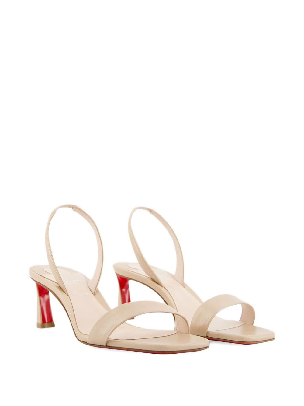 55mm leather slingback sandals - 2
