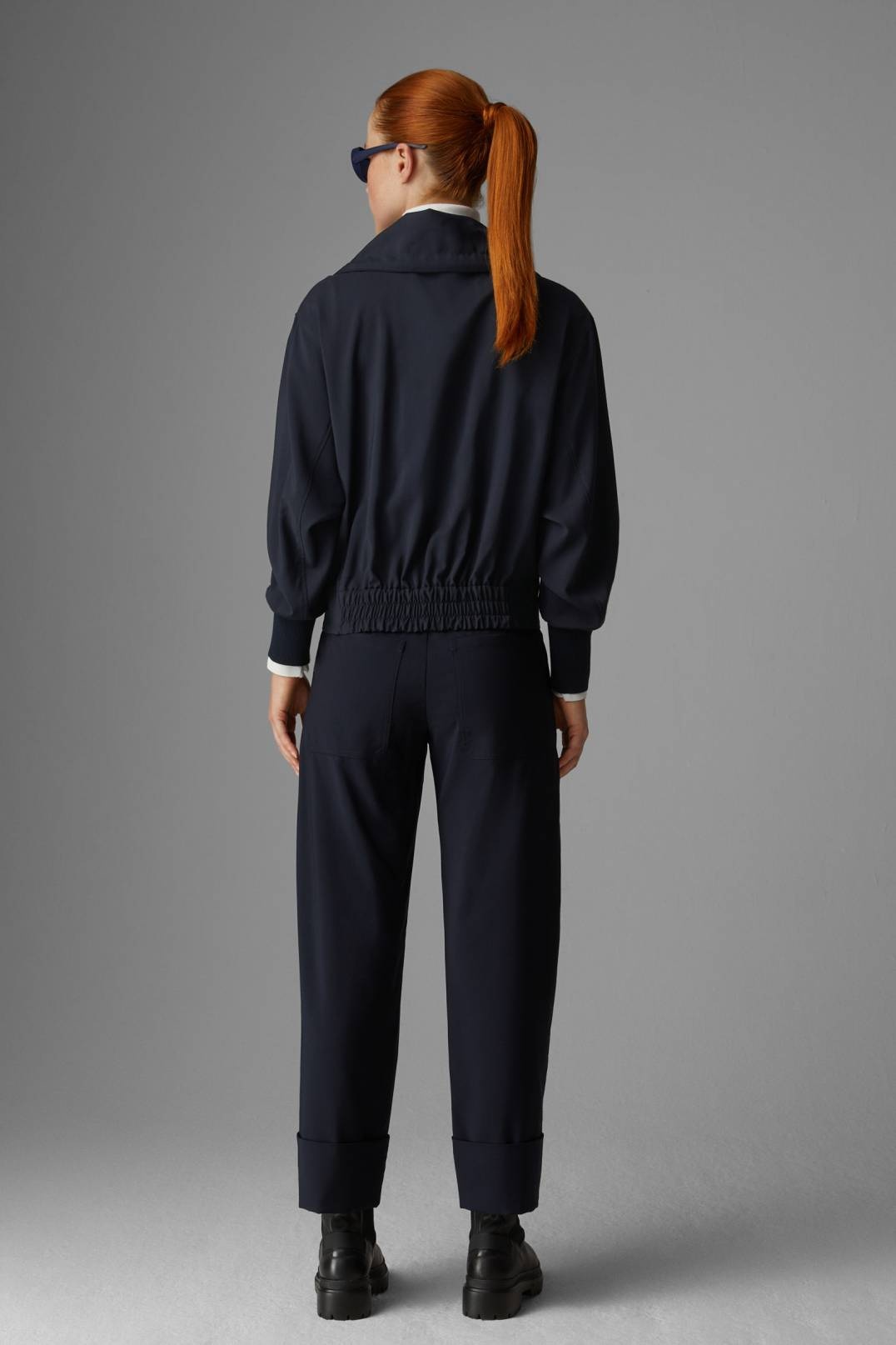 FANNY HALF-ZIP PULLOVER IN NAVY BLUE - 3