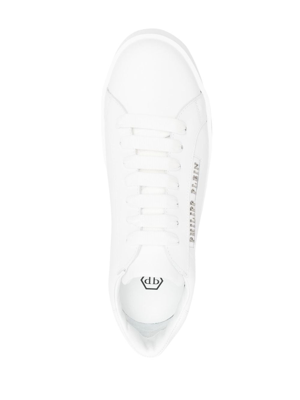 low-top leather sneakers - 4