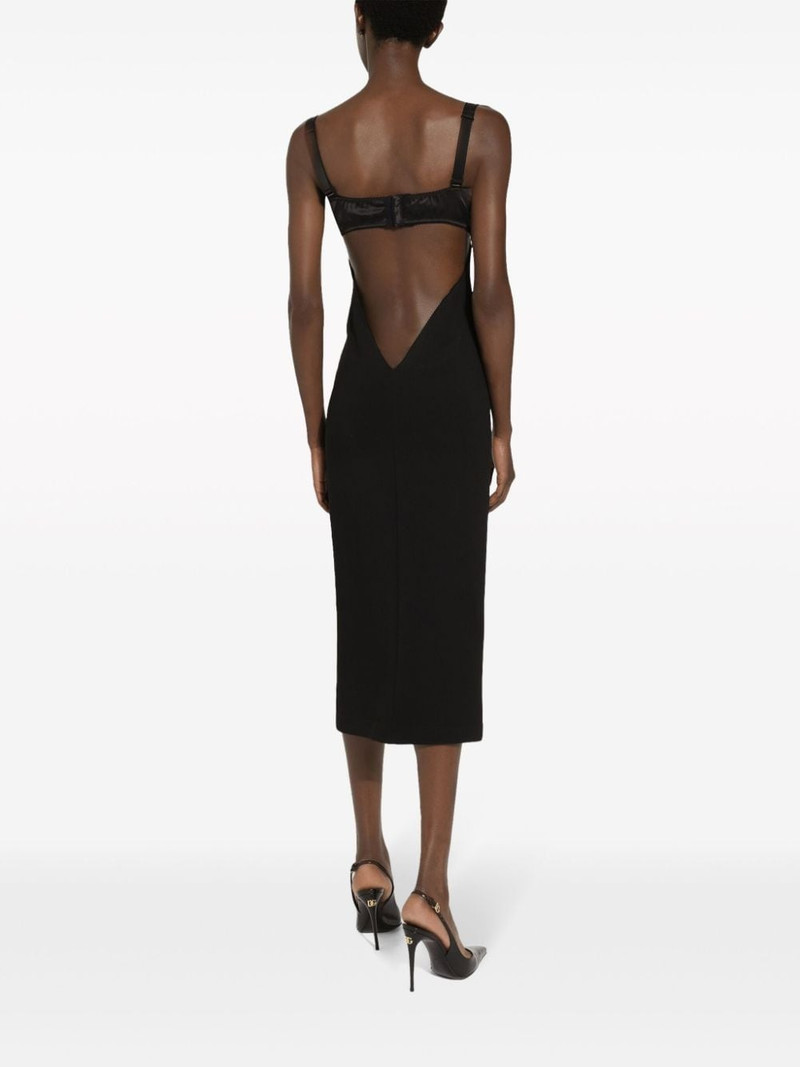 bustier-style sleeveless midi dress 4